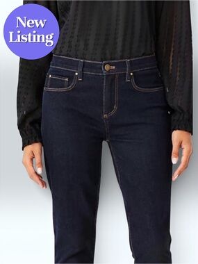 🍁🆕 Ann Taylor “The Taper” Jeans. Mid Rise in Dark Rinse. Size 4. NWT